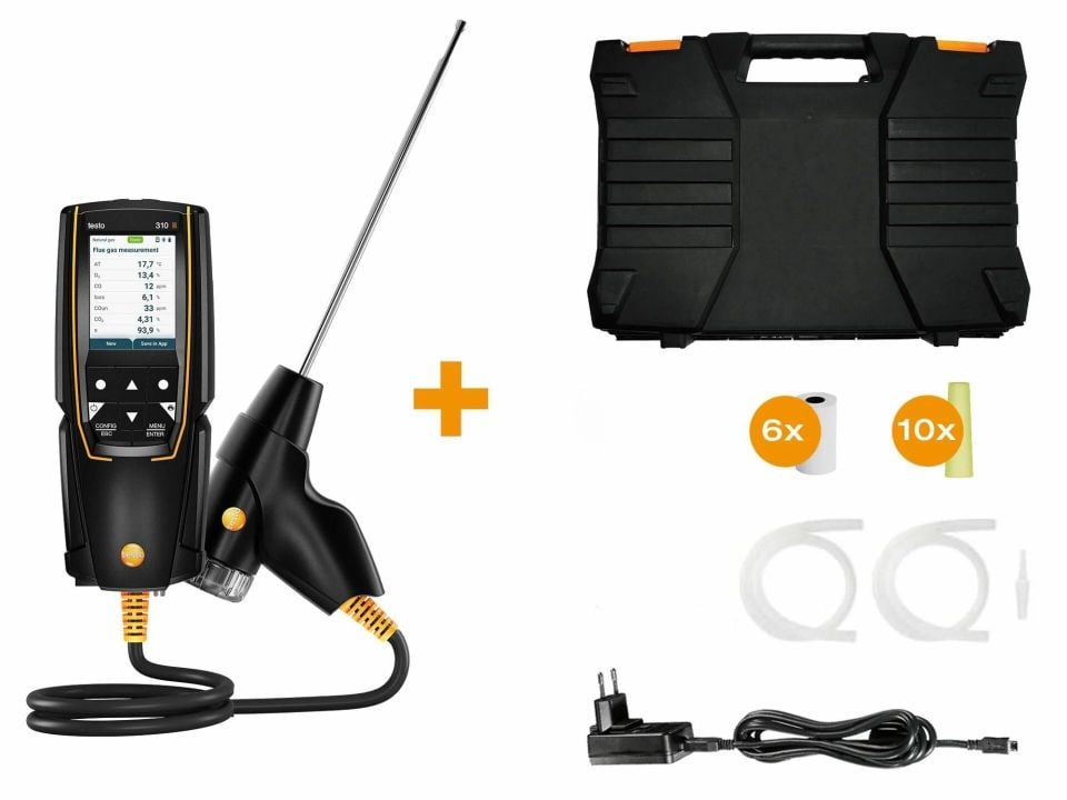 Yeni Testo 310 II Baca Gazı Analiz Cihazı Yazıcısız Set