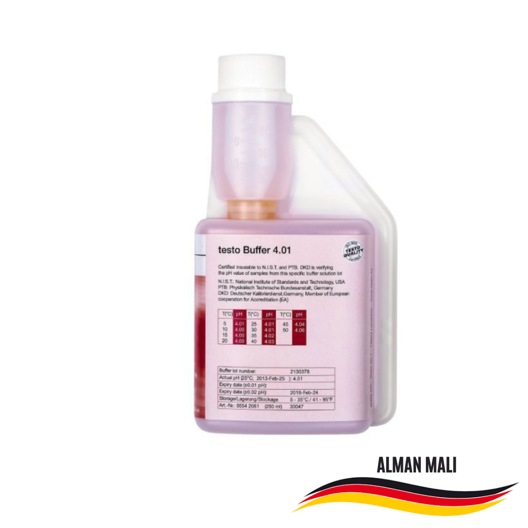 Testo pH 4 Kalibrasyon Solüsyonu- pH Metre Kalibrasyon Sıvısı - 250 mL