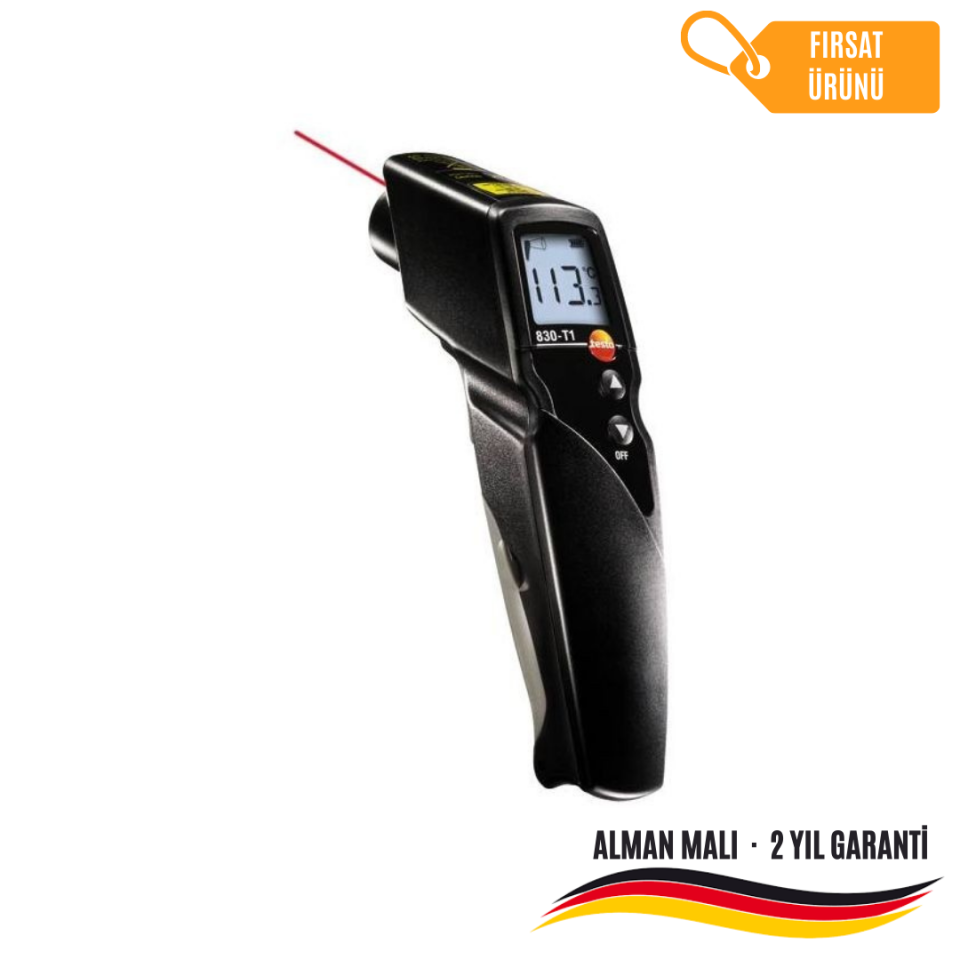 Testo 830-T1 - Lazer İşaretlemeli Infrared Termometre (10:1 optik)