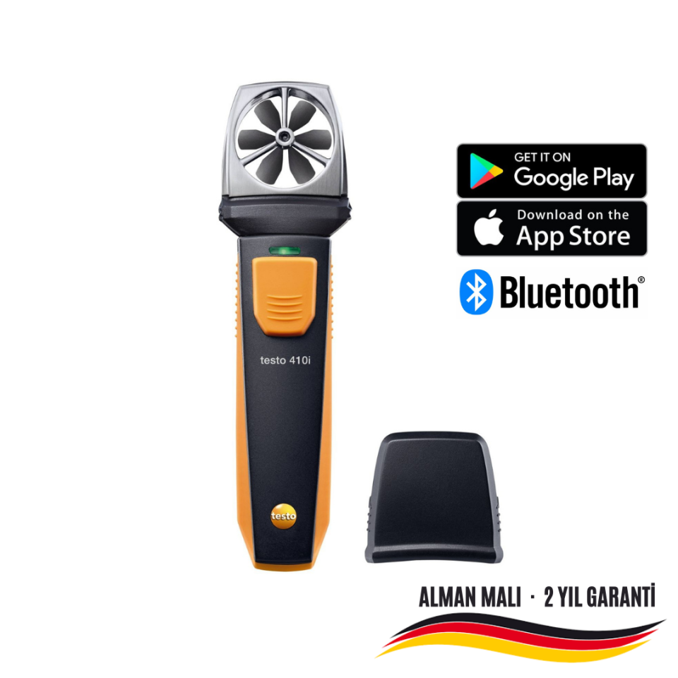 Testo 410i Akıllı Telefonla Kullanılabilen Pervane Anemometre