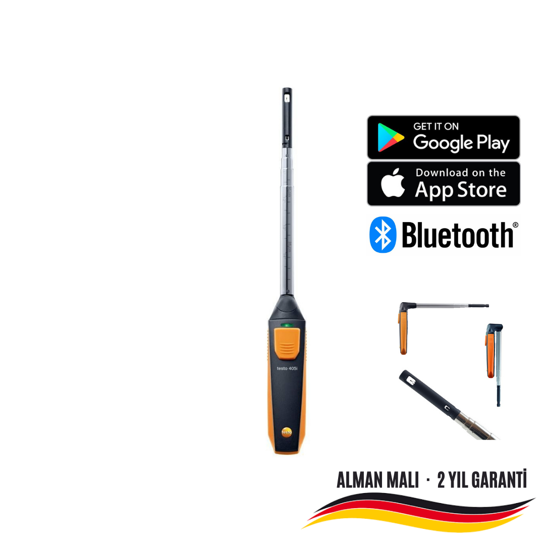 Testo 405i Akıllı Telefonla Kullanılan Termal Anemometre
