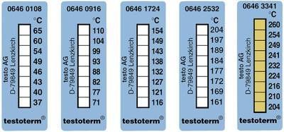 Testoterm (+161 … +204 °C) Sıcaklık Etiketi