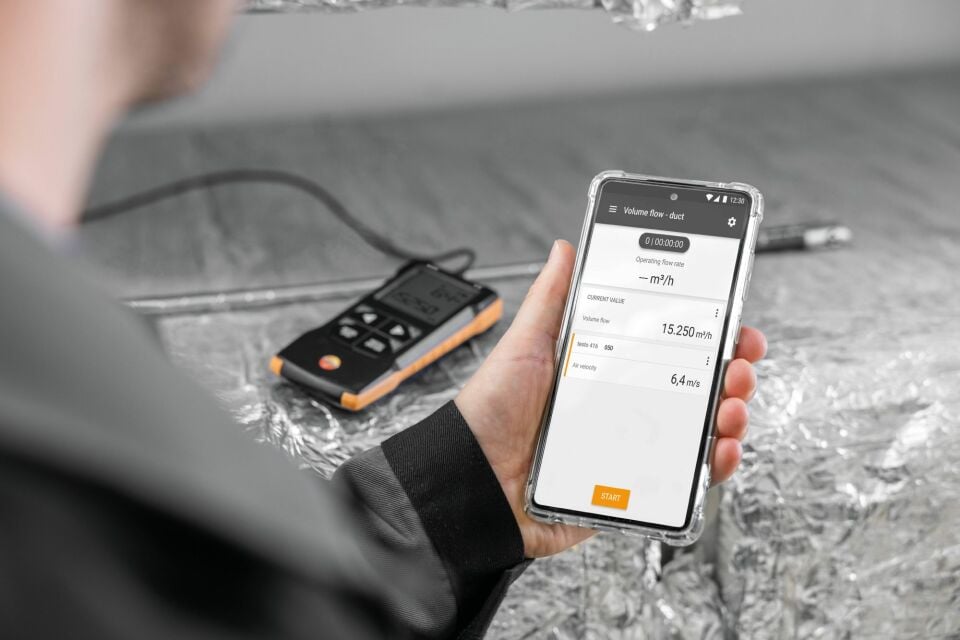 Testo 416 App Bağlantılı 16mm Pervane Tip Anemometre