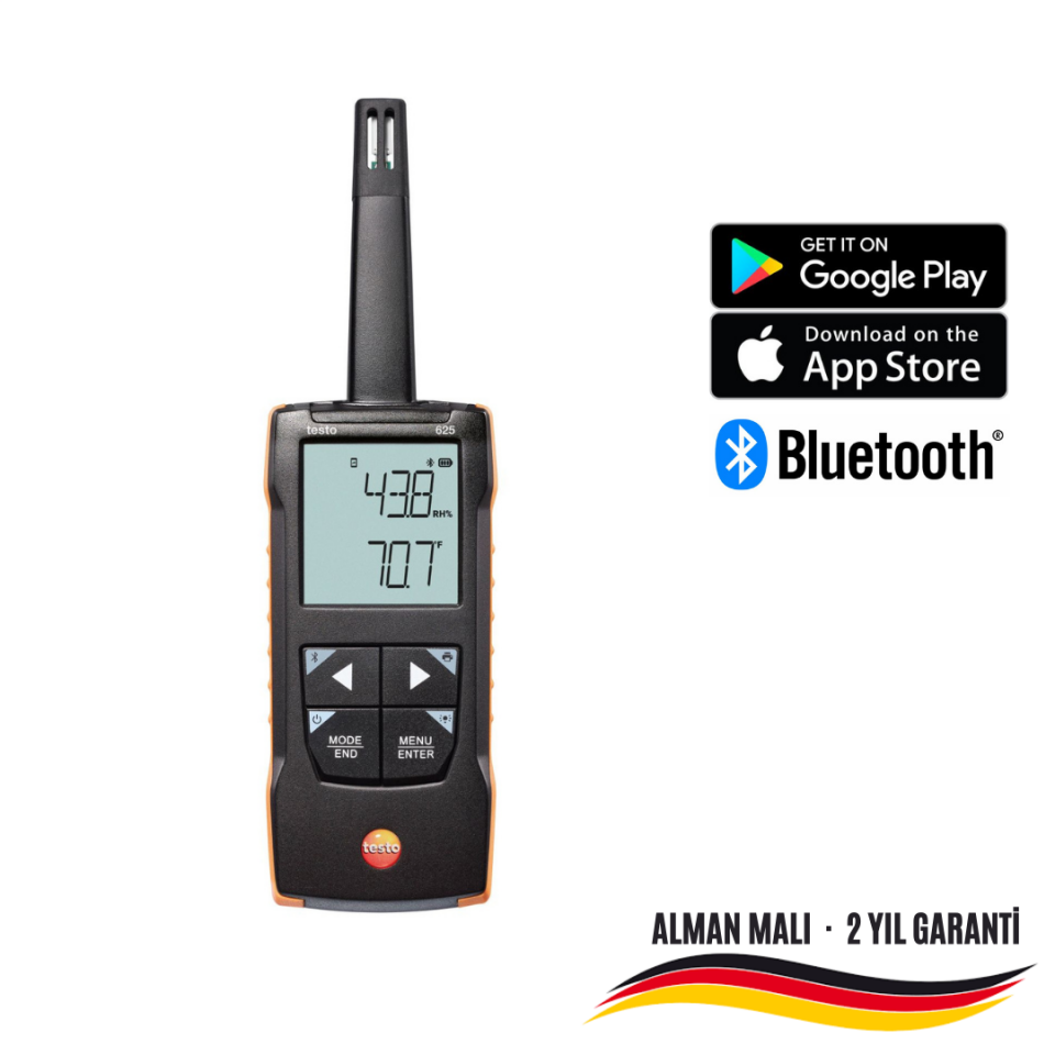 Testo 625 App Bağlantılı Termohigrometre