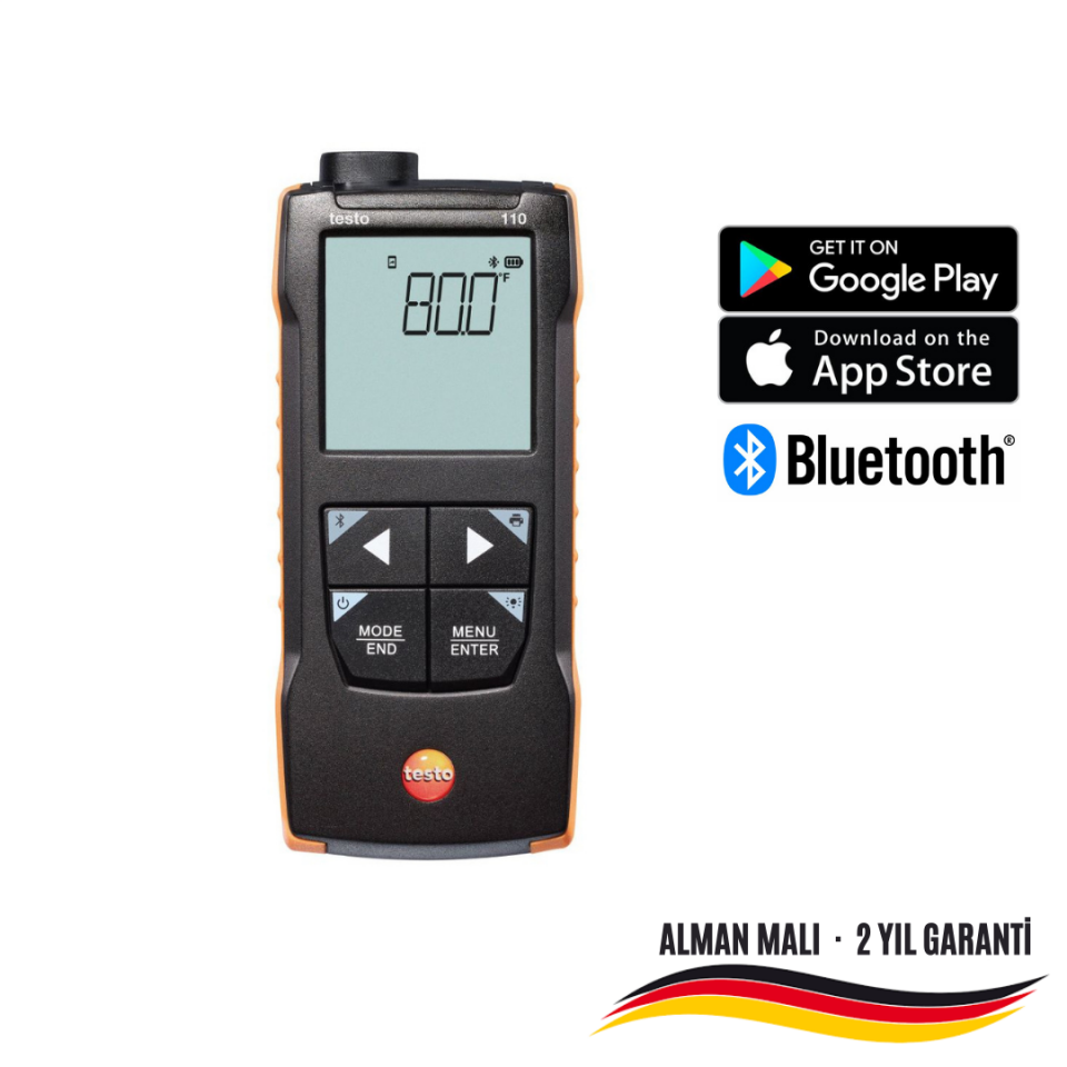 Testo 110 App Bağlantılı PT100 ve NTC Sıcaklık Ölçer