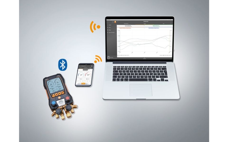 Testo 570s Dijital Manifold-Akıllı Vakum Seti