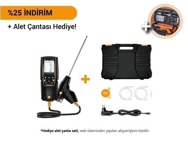 Yeni Testo 310 II Baca Gazı Analiz Cihazı Yazıcısız Set - %25 Havale İndirimi!