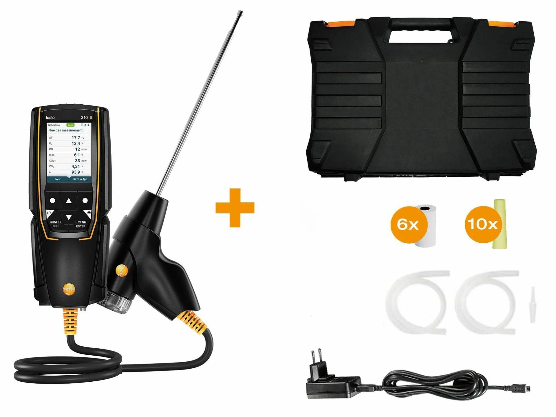 Yeni Testo 310 II Baca Gazı Analiz Cihazı Yazıcısız Set