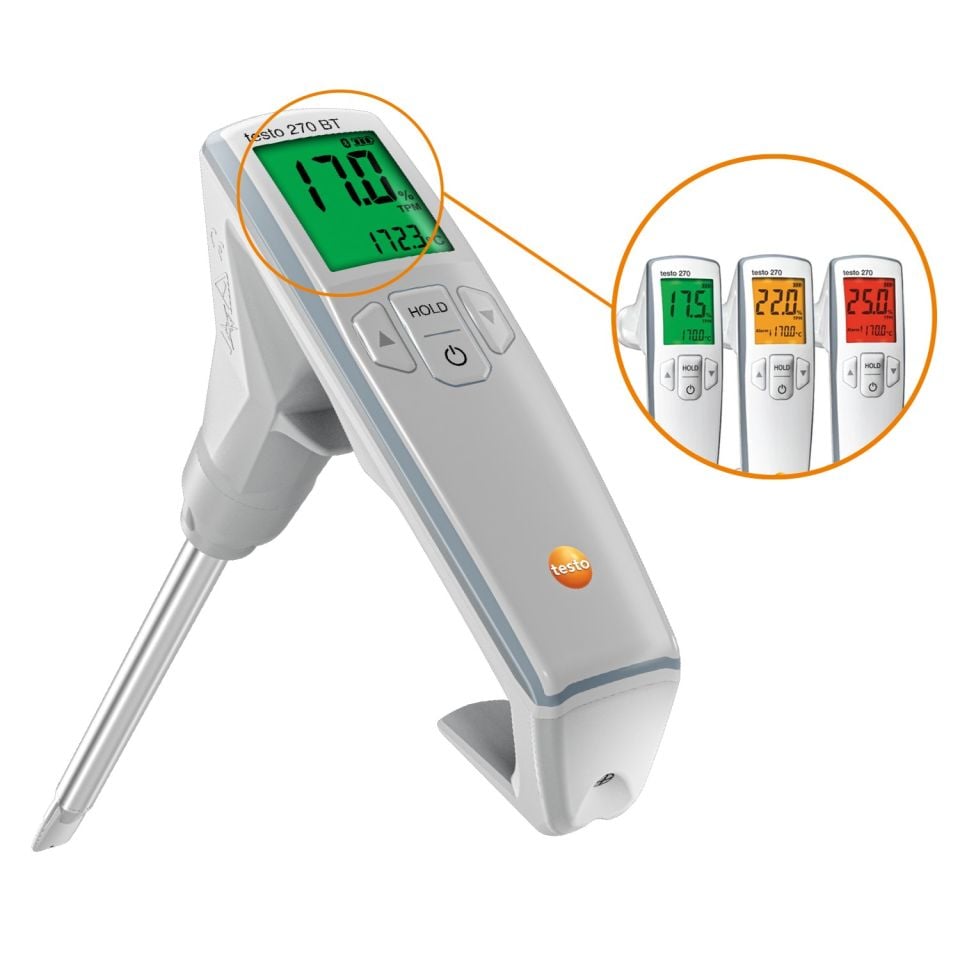 Testo 270 BT Bluetooth Kızartma Yağı Test Cihazı - Referans Yağ Dahil
