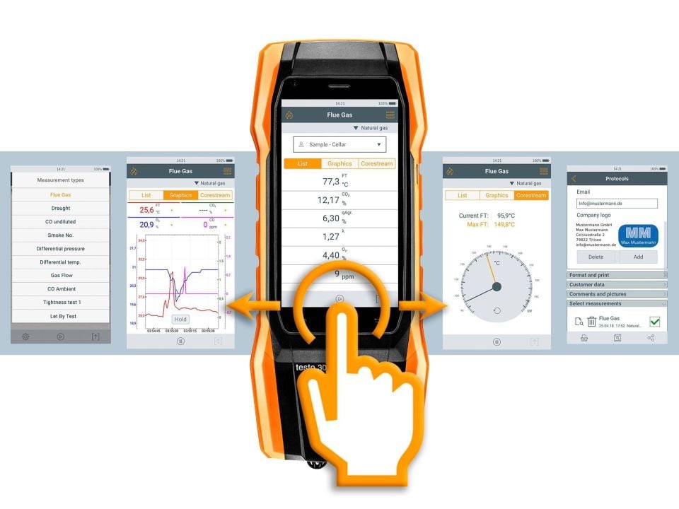 Testo 300 Set 1 - 4000ppm - Baca Gazı Analiz Cihazı - Yazıcısız Set
