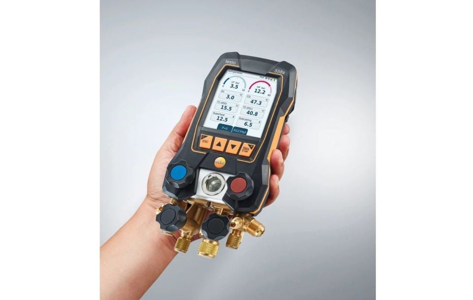 testo 558s Akıllı Vakum Seti - Kablosuz Sıcaklık ve Vakum Problarına Sahip Akıllı Dijital Manifold