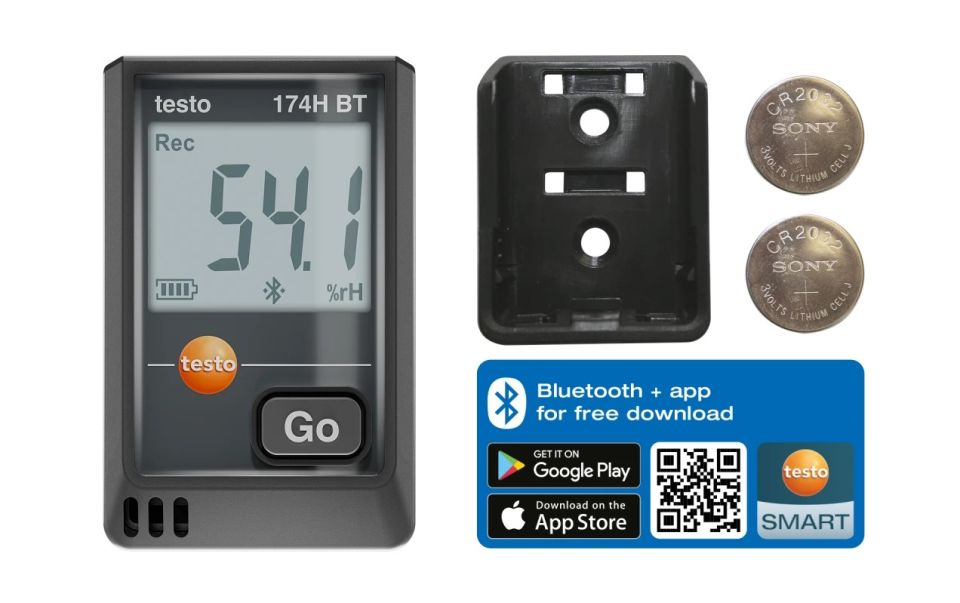 TESTO 174H BT (Bluetooth®) Sıcaklık Kaydedici