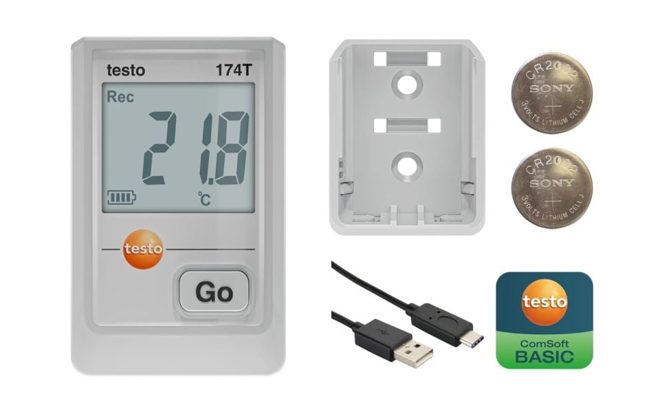 TESTO 174T USB-C Bağlantılı Sıcaklık Kaydedici - Datalogger