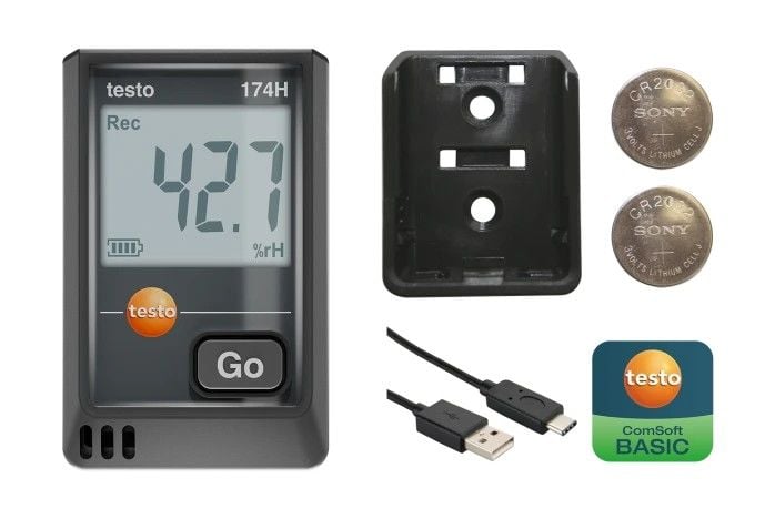 TESTO 174H USB-C BAĞLANTILI NEM ve SICAKLIK KAYDEDİCİ