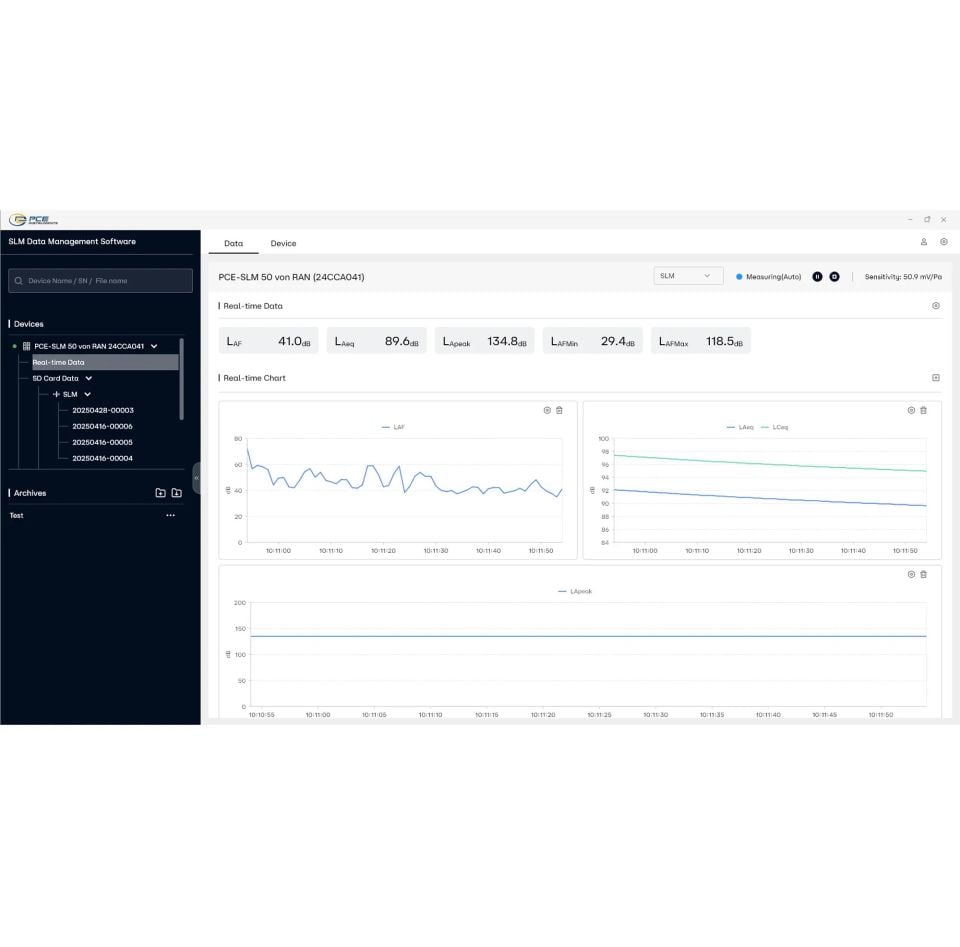 PCE-SLM 50 Sınıf 1 Desibelmetre - Gürültü Ölçüm Cihazı