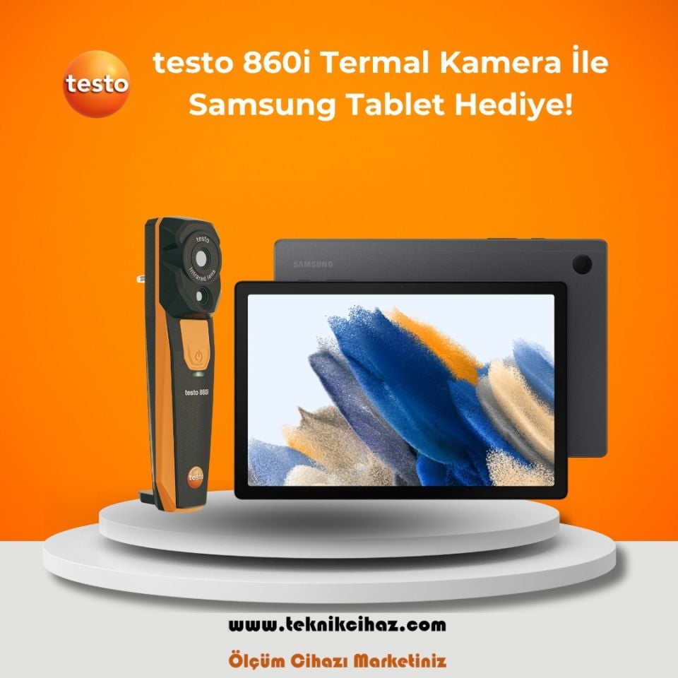 Testo 860i Termal Kamera + Samsung Tablet Hediye