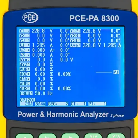 PCE-PA 8300-1 Üç Fazlı Güç Ölçer